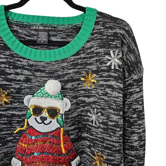 🏆United States Sweaters Polar Bear Crew Neck Knit Ugly Christmas Sweater - Picture 4 of 9